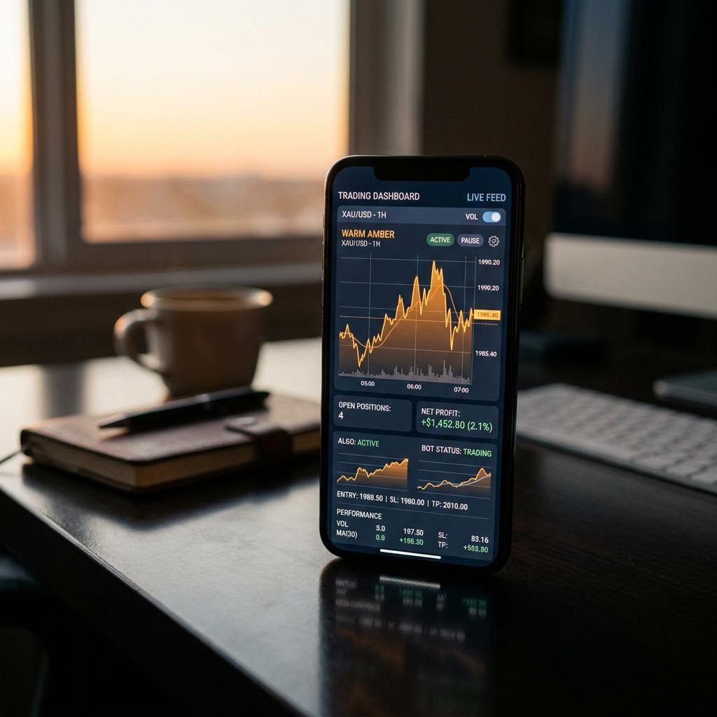 Zeltix AI crypto trading platform interface op mobiel apparaat